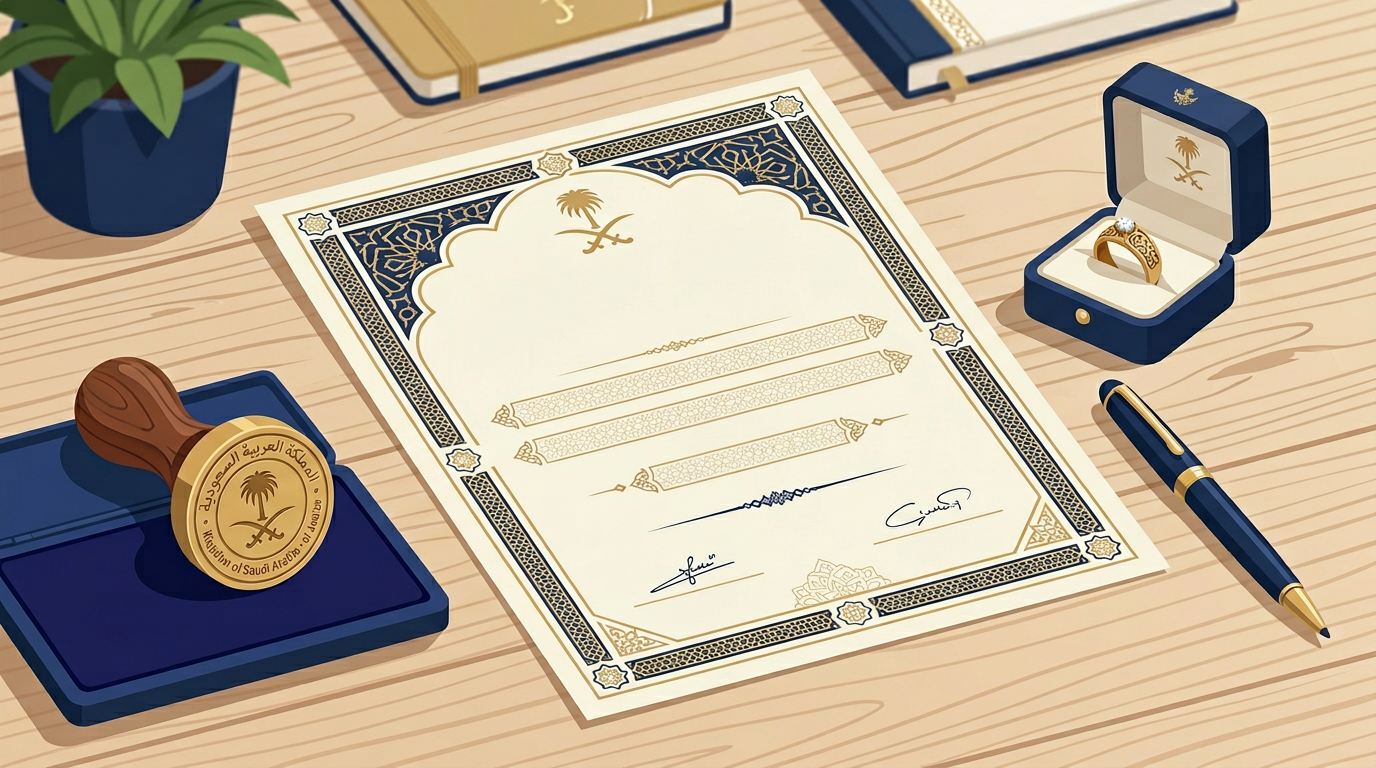 مكتب تصاريح زواج في السعودية — وثيقة رسمية واستمارة استخراج تصريح الزواج