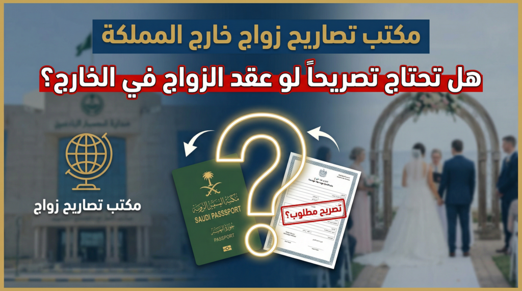 إجراءات مكتب تصاريح زواج خارج المملكة وتوثيق العقود بالسفارة السعودية.