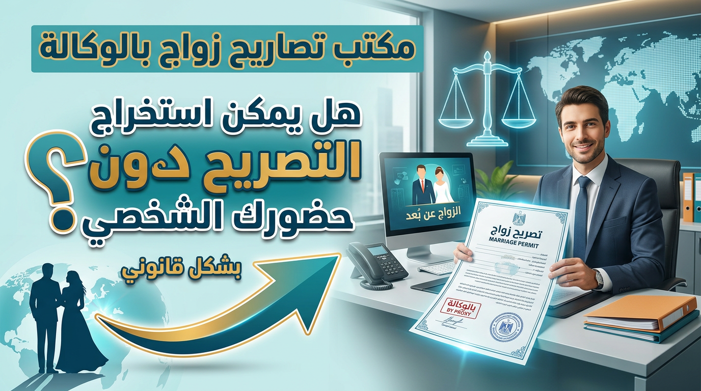 مكتب تصاريح زواج بالوكالة | هل يمكن استخراج التصريح دون حضورك الشخصي؟
